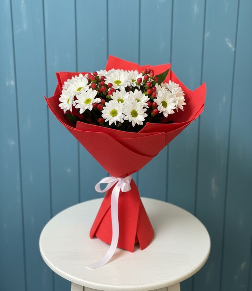 Букет цветов из: Хризантемы в Ближне-Песочном