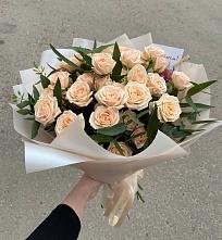 Букет Кремовые розы Латте в Ближне-Песочном