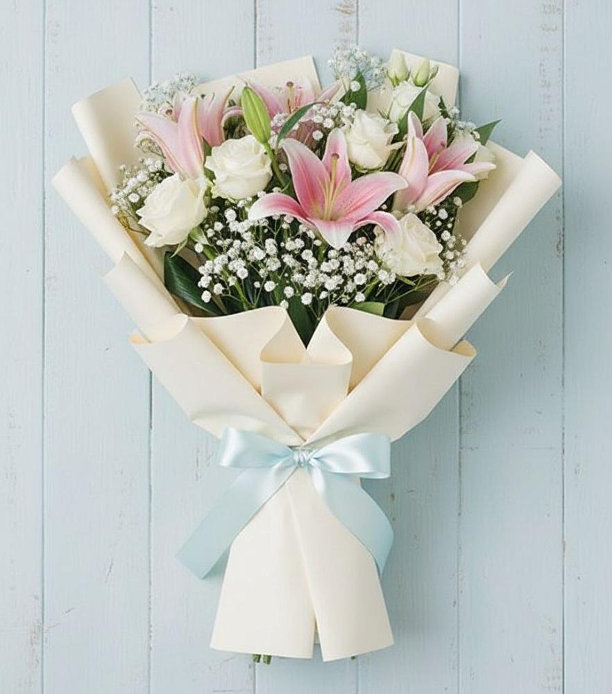 Букет цветов из: Лилии в Ближне-Песочном