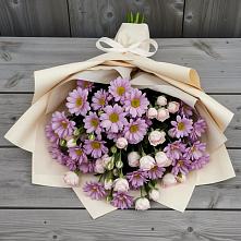 Букет цветов из:  Розы и Хризантемы в Ближне-Песочном
