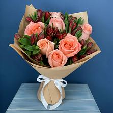 Букет цветов из:  Розы и Альстромерии в Ближне-Песочном