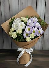 Букет цветов из:  Хризантемы и Розы в Ближне-Песочном