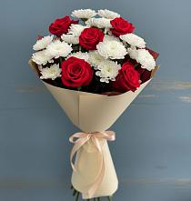 Букет цветов из:  Розы и Хризантемы #REPLACE_PRED# Ближне-Песочном