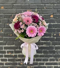 Букет цветов из:  Герберы и Хризантемы в Ближне-Песочном