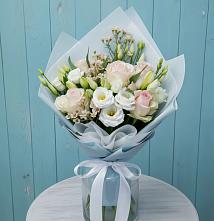 Букет цветов из:  Розы и Лизиантусы #REPLACE_PRED# Ближне-Песочном