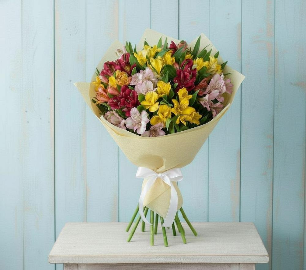 Букет цветов из: Альстромерии в Ближне-Песочном