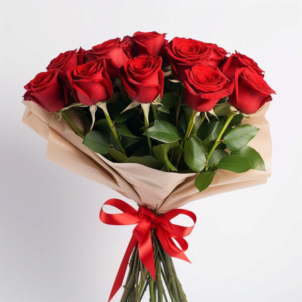 Букет 11 Красных роз Эдлесс Лав в Ближне-Песочном