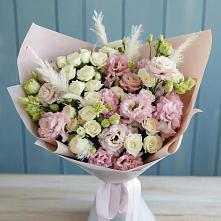Букет цветов из:  Альстромерии и Розы в Ближне-Песочном
