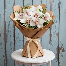 Букет цветов из:  Орхидеи и Розы в Ближне-Песочном