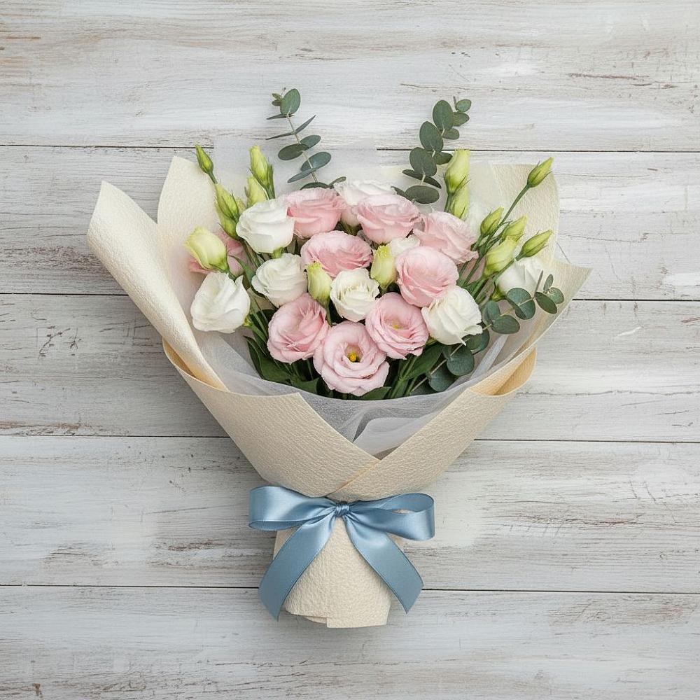 Букет цветов из: Лизиантусы в Ближне-Песочном