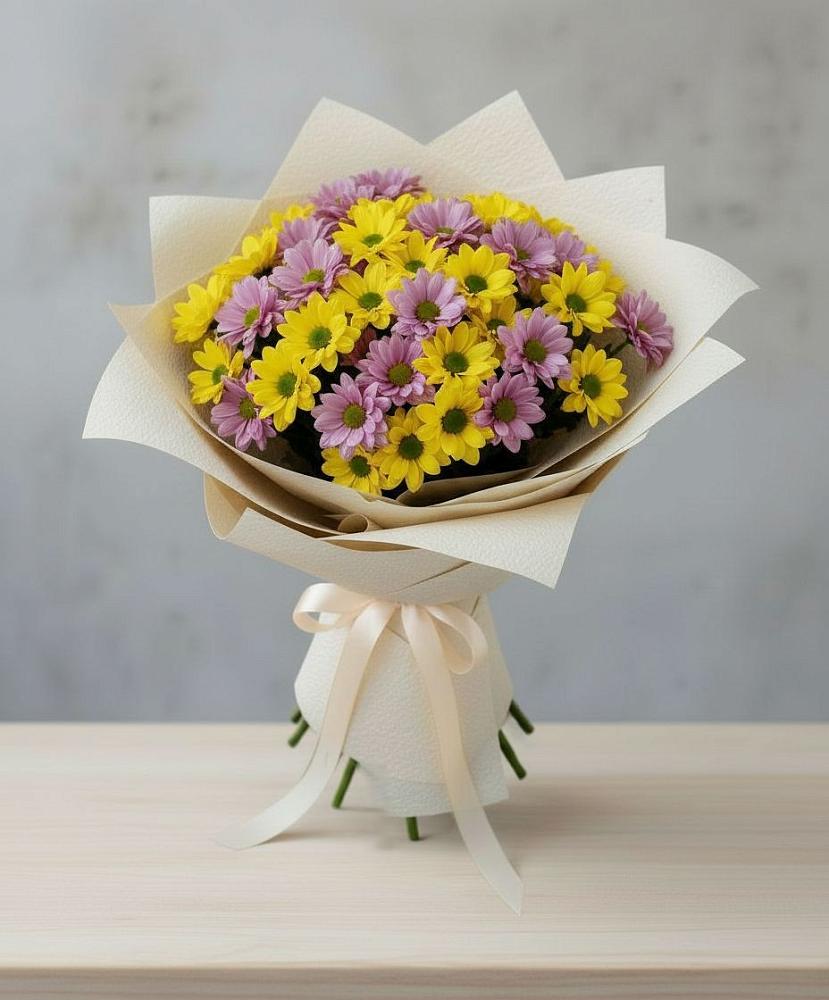 Букет цветов из: Хризантемы в Ближне-Песочном